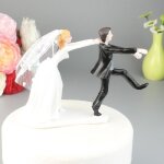 Le mari drle figurine couple de mariage marie et mari en rsine synthtique de haute qualit pour ...