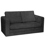 Marilia - canap� 2 places convertible d�plimousse en velours textur� - gris fonc�