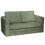 Marilia - canap� 2 places convertible d�plimousse en velours textur� - vert