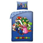 Mario - super mario - parure de lit - housse de couette 140x200 cm + taie - 65x65 cm - neuf