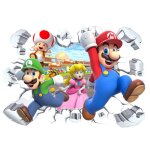 Super - mario stickers muraux enfants 3d stickers mural stickers muraux chambre decoration murale pour ...