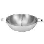 Marmite hot pot acier inox cuiseur shabu s�parateurs casserole cuisson sans couvercle