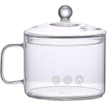 Marmite  ragot en verre pour la maison pot  nouilles instantanes pot en verre transparent poigne ...