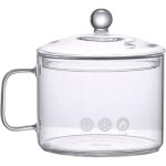 Marmite � rago�t en verre pour la maison pot � nouilles instantan�es pot en verre transparent poign�e ...