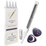 Marqueur acrylique blanc lot de 4 feutre acrylique blanc feutre blanc dessin pour papier noir marqueur ...