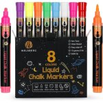 Marqueurs � craie liquide effa�ablespaquet de 8 stylos � craie pour tableaux noirs et blancsfen�treverre� ...