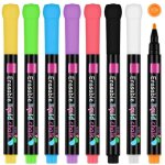 Marqueur craie liquide8pcs feutre craie muticolormarqueurs  craie effacable avec chiffon humide ou sec ...