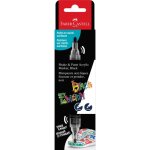 Marqueur - peinture acrylique - noir - multi - supports - double pointes - faber - castell - black edition ...