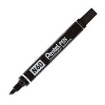 Marqueur permanent pentel n60 noir pointe biseaut