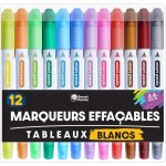 Marqueurs pour tableau blanc - suteo - 12 feutres tableau blanc effa�ables double pointe ? 12 couleurs ...