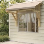 Marquise - auvent de porte dentre 150x100x100 cm bois de pin solide shl36665