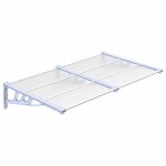 Meilleures marquise - auvent de porte - gris et transparent 1525x90 cm polycarbonate ssdc4475813 Meilleures marquise - auvent de porte - gris et transparent 1525x90 cm polycarbonate ssdc4475813