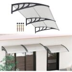 Marquise de porte extrieur - relax4life - protection contre pluie et uv - auvent porte d?entre en polycarbon ...