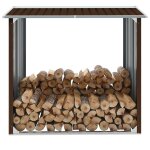 (marron)accesoire range - b�che / porte - b�che - magnifique abri de stockage de bois acier galvanis� ...