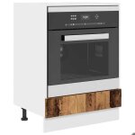 Marron armoire � four - mango - meuble pour four - riga bois ancien 60x46x815 cm fr1216