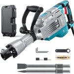 Marteau de d�molition eneacro 1700w sds - hex brise - b�ton avec poign�e anti - vibration