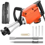 Marteau de d�molition2200w 65j marteau - piqueur1900 / min 2t�tes de burin poign�e anti - vibration pour ...
