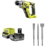 Marteau perforateur sds + ryobi 18v - 4 modes 13 j 16 mm batterie 4ah
