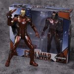 Marvel iron man mark 46 figurine de collection 17 cm - plus de 30 points darticulation - idale pour ...