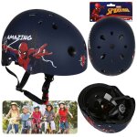Marvel spider - man ? casque de vlo bleu marine pour enfants sportif lger rglable 52?56 cm