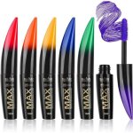 Mascara color 4d - mknzome - waterproof - 6 couleurs vives - longue tenue - hypoallergnique
