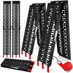 Masko® 2x alu rampe daccès rampe de chargement rail de chargement antidérapant pliable - noir Masko® 2x alu rampe daccès rampe de chargement rail de chargement antidérapant pliable - noir