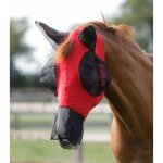 Masque anti - mouches pour cheval premier equine comfort tech xtra lycra - rouge - s