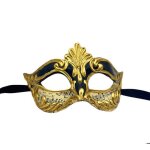 Masque de bal masqu noir fait  la main - masque venitien homme - masque deguisement - masque carnaval ...