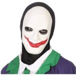 Masque de clown joker - atosa - accessoire de dguisement halloween - blanc - adulte - mixte