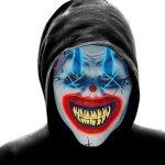 Masque de clown  led pour halloween dguisement de fte dhalloween accessoires de dguisement dcorations ...