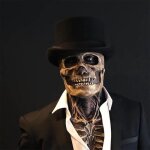 Masque complet de crne effrayant et terrifiant pour halloween utilis comme accessoire de dguisement ...
