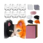 Masque de dcoratif 6 masque halloweenmasque chat diy therian ensemblemasque bal masquorange