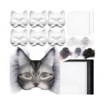 Masque de d�coratif 6 masque halloweenmasque chat diy therian ensemblemasque bal masqu� multicolore masque ...
