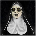Masque dhorreur de nonne en latex pour halloween - accessoire de cosplay terrifiant