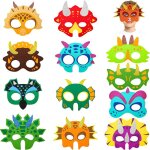 Masques de dinosaures 12 masques de dinosaures masques de dguisement pour enfants masques de cosplay ...