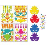 Masque pour enfant � d�corer carnaval 4 pi�ces