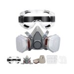 Masque  gaz demi - masque pour survie nuclaire et chimique filtre  charbon actif 40 mm 6001cn protection ...