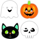 Masques halloween friends amscan - 8 pices - 4 formes diffrentes