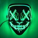 Masque led pour halloween dguisement costume horreur homme femme purge