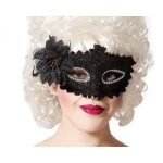 Masque loup noir marquise
