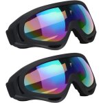 Masque de ski lunettes de ski lentilles colores 2pcs lunettes de ski uv lunettes anti - poussire