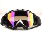 Masque de ski lunettes de ski monture noire brillante avec verres colorés lunettes de protection réglables ... Masque de ski lunettes de ski monture noire brillante avec verres colorés lunettes de protection réglables ...