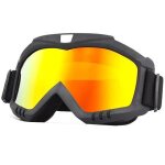 Masque de ski lunettes de ski monture noire verres rouges et jaunes galvaniss lunettes coupe - vent ...
