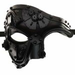 Masque vnitien - cyborg en mtal - steampunk - lastique rglable - confortable  porter