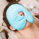 Masque visage r�versible chaud / froid - 25 x 22 cm - coussin chauffant pour le visage compatible micro ...