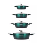 Masterpan set de 4 casseroles avec couvercles revêtement antiadhésif pour tous feux Masterpan set de 4 casseroles avec couvercles revêtement antiadhésif pour tous feux