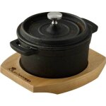 Masterpro cocotte en fonte avec base cook & share 10 cm avec noir bgmp - 3804 - 4