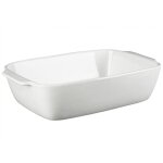 Masterpro plat � four foodies 25x8x40 cm en gr�s blanc bgeu - 2849