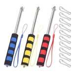 M�t t�lescopique - non sp�cifi� - lot de 3 - acier inoxydable - pliable - r�glable diff�rentes couleu ...