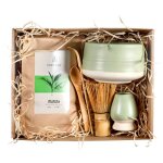 Matcha kit coffret cadeau poudre thé 100g bol higashi 500 ml bambou chasen fouet Matcha kit coffret cadeau poudre thé 100g bol higashi 500 ml bambou chasen fouet